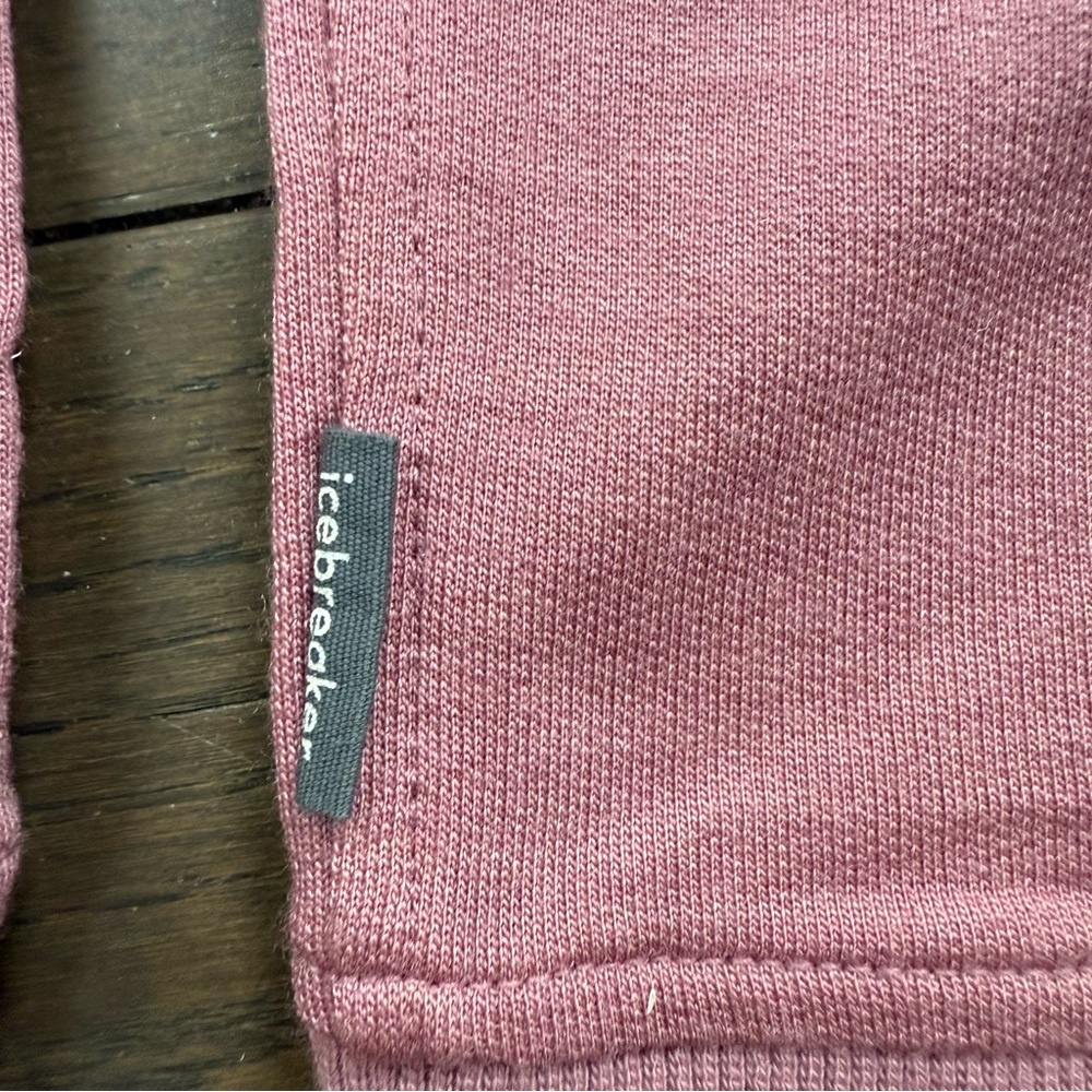 ICEBREAKER 
Merino Crush II Long Sleeve Hoodie - Women's Pink Crystal Sz Lg EUC - Picture 7 of 16